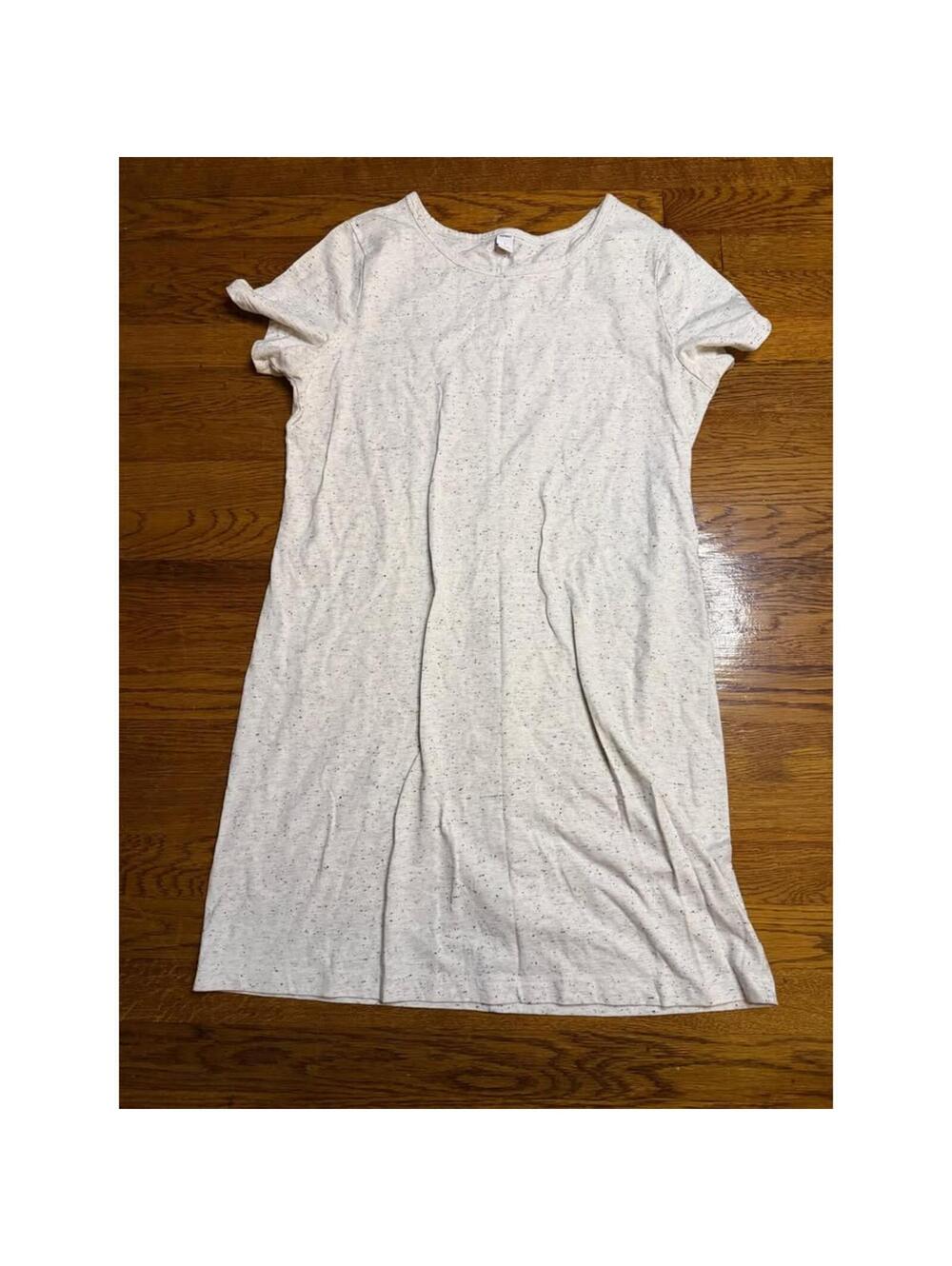 Old Navy Heathered T Shirt Dress Gray Speckled Casual Size Large